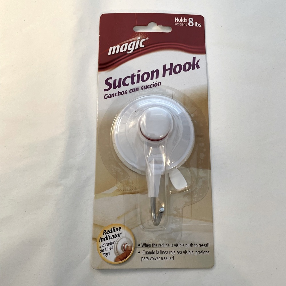 Magic Suction Hook white with metal hook